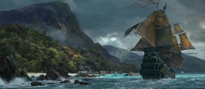 Ship and island