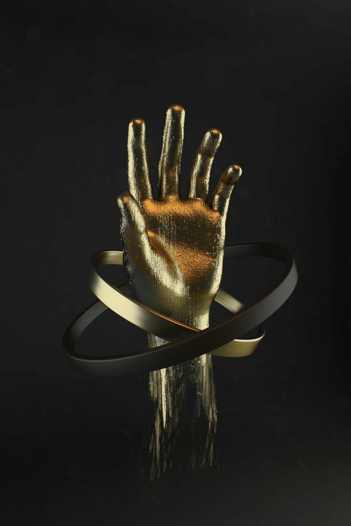 gold and black