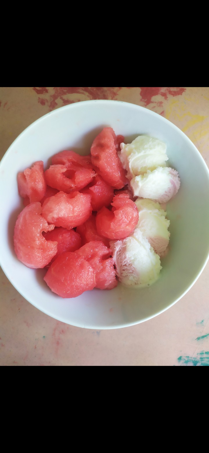 watermelon and ice cream
