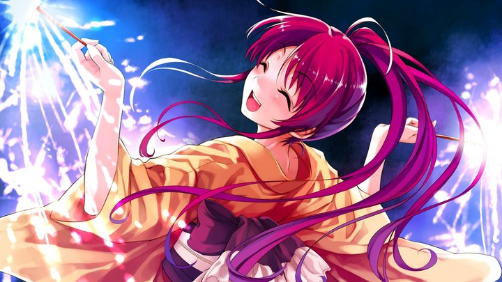 Anime Girl Fun play Firecracker