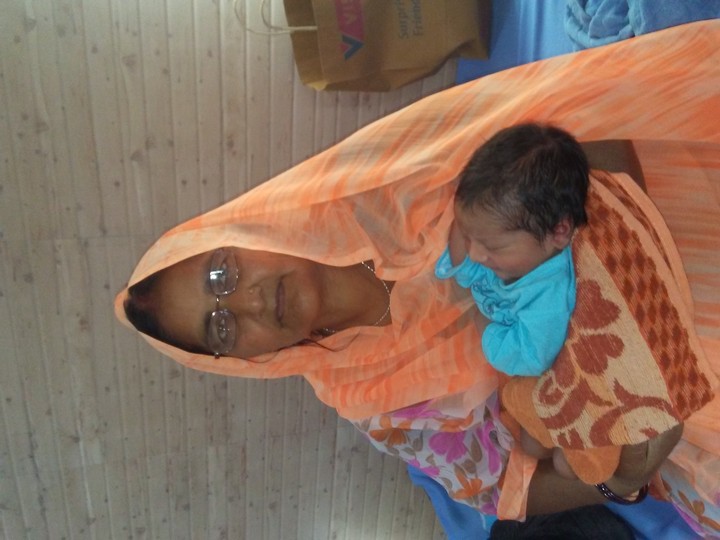 grandmother with a child