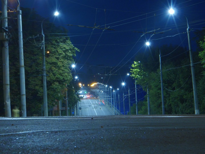 Night city road.