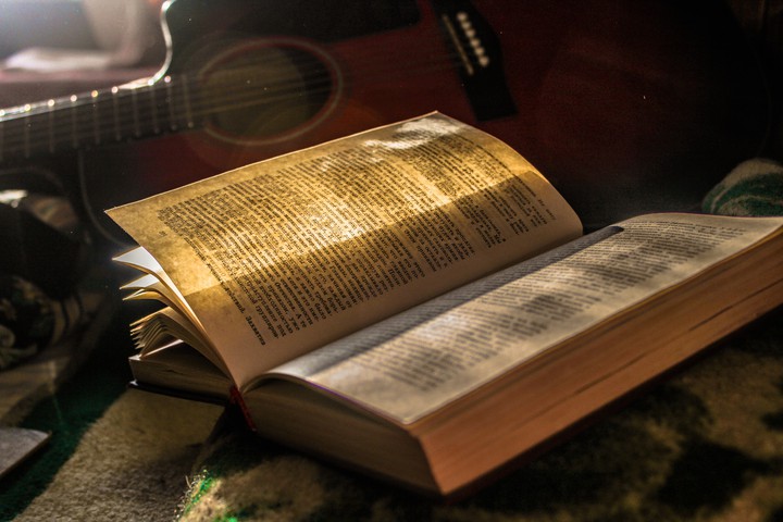 book and guitar