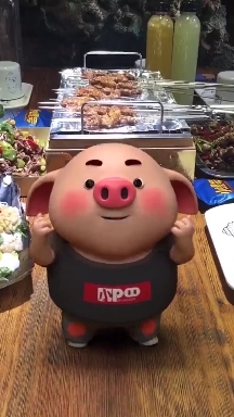 Cute pig dancer