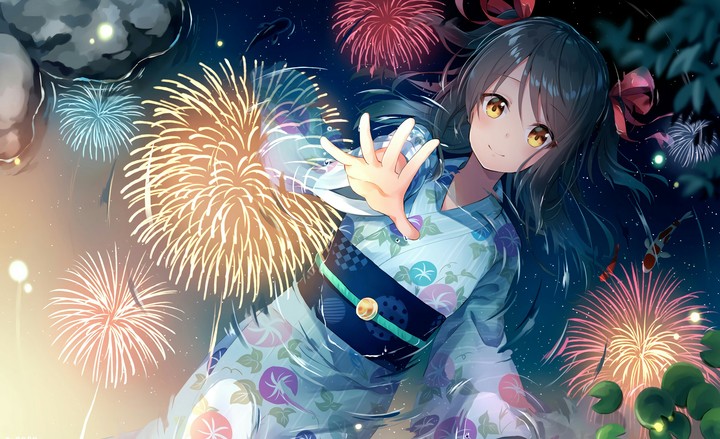 Fireworks & Kimono