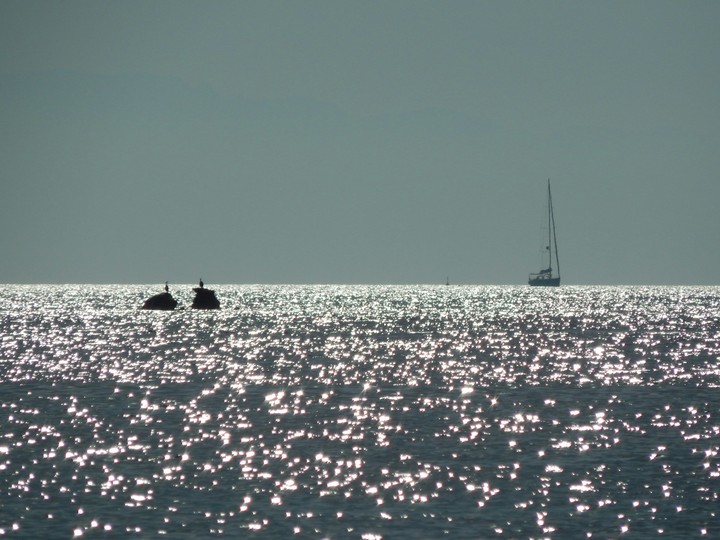 The sea at sunset