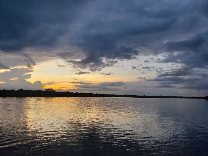 Sunset on the river