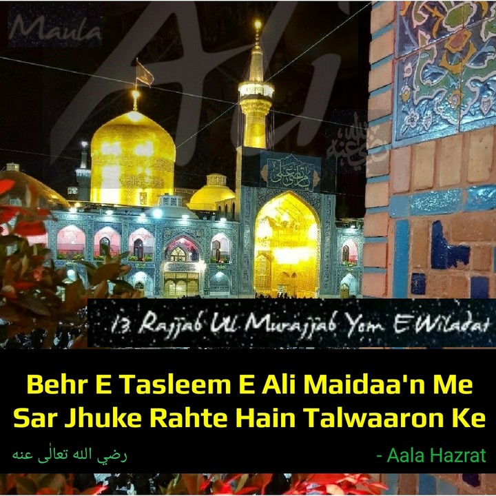I Love Maula Ali ﺭﺿﻲ ﺍﻟﻠﻪ ﺗﻌﺎﻟﯽٰ ﻋﻨﻪ