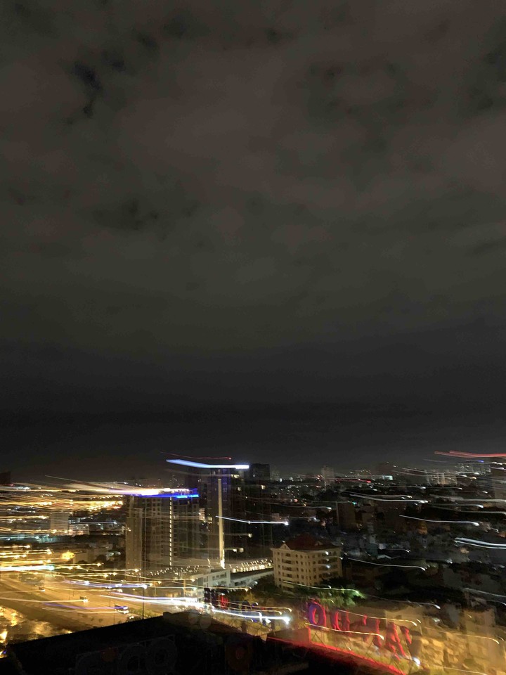 City view in drunk man