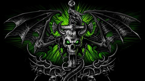 רקעים illust, Skull