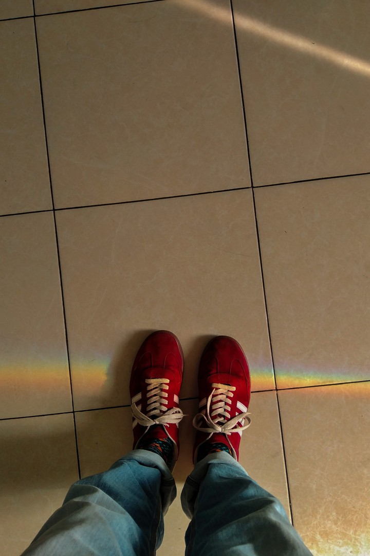 shoes with rainbow