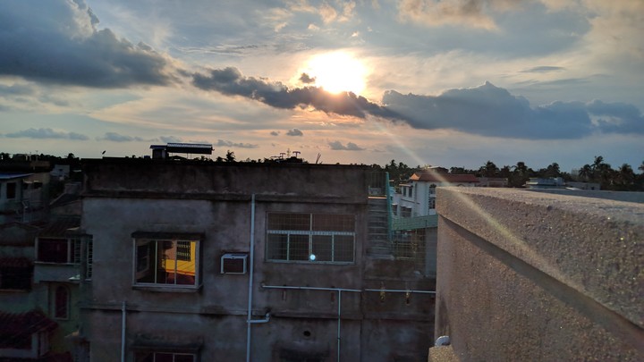 The bright sunshine?