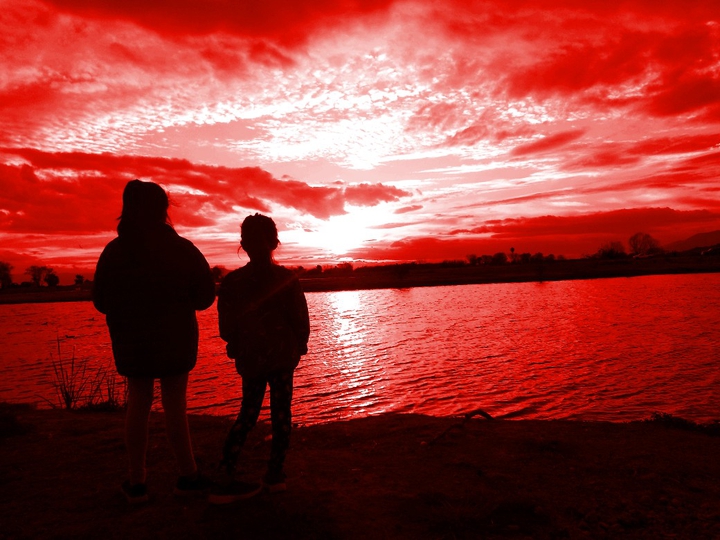 #Atardecer #Sunset # Red #Lake