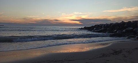 закат на море