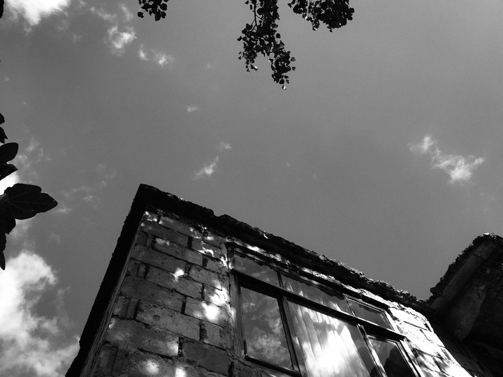 window,clouds and black&white..