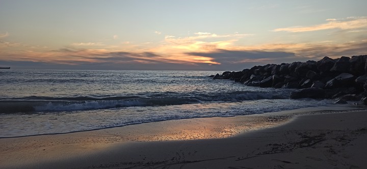 закат на море
