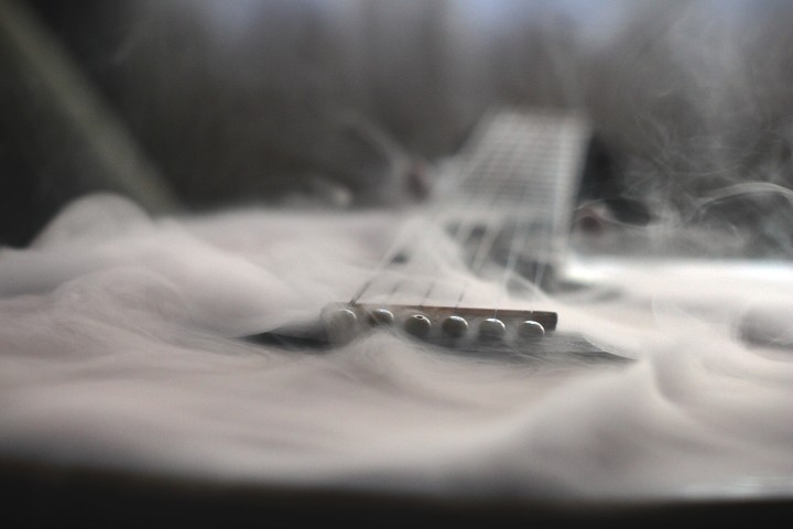 guitar and smoke