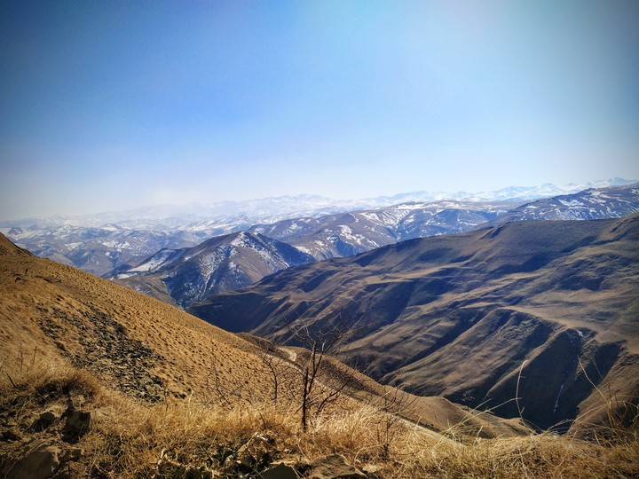 mountains in the snow