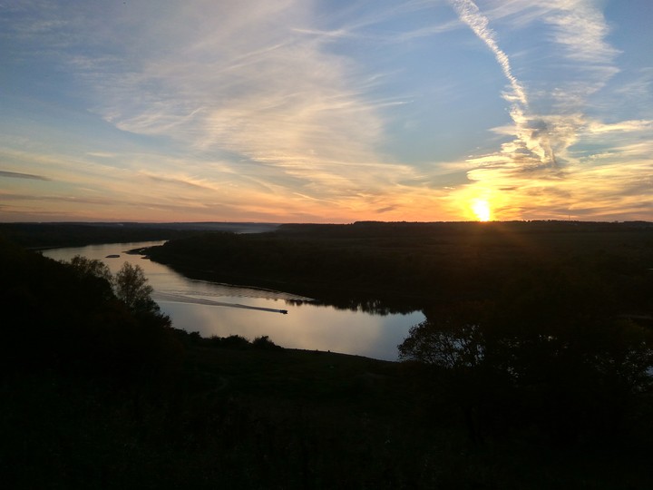 Sunset near old Tarusa town