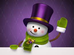 Purple snowman