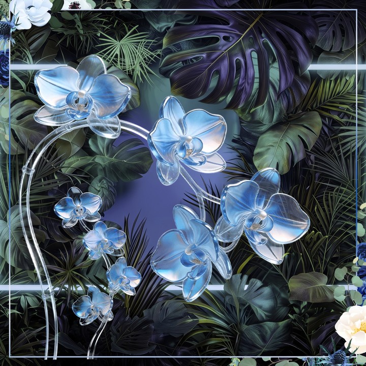 Fiori azzurri di cristallo