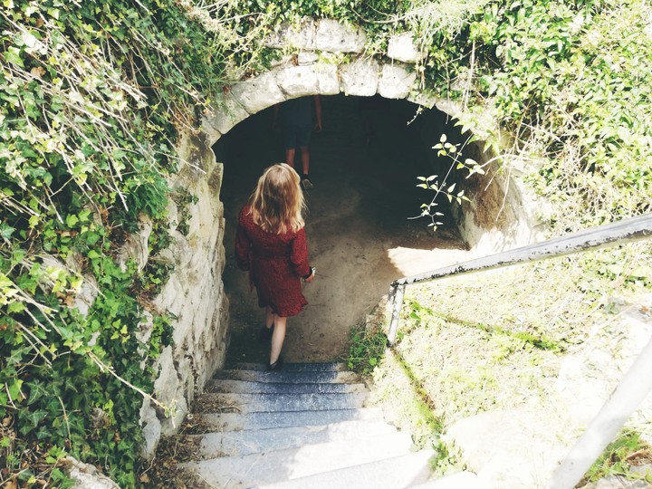 walking down