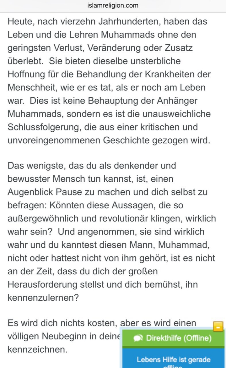 WAS SIE ÜBER MUHAMMAD SAGTEN