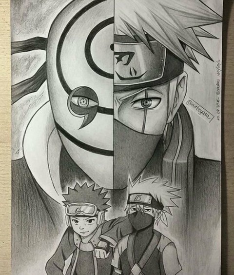 Obito y Kakashi