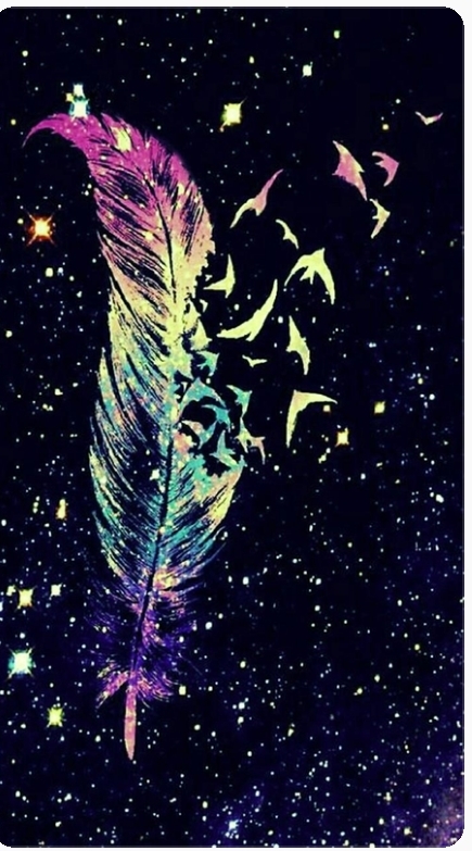 rainbow feather