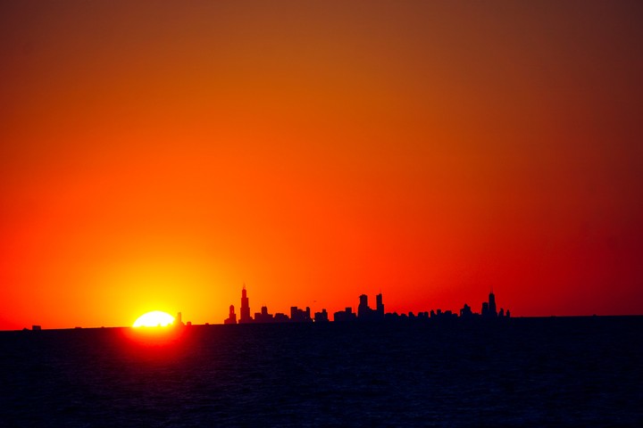 Chicago Skyline from Indiana Dunes State Park