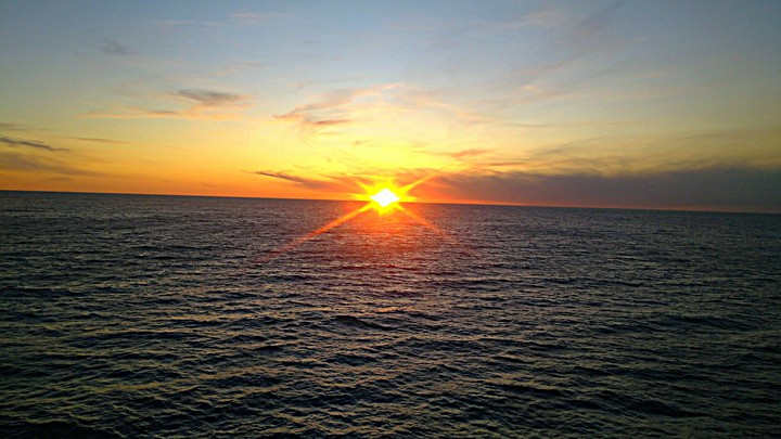 Sunset in Lithuanian sea