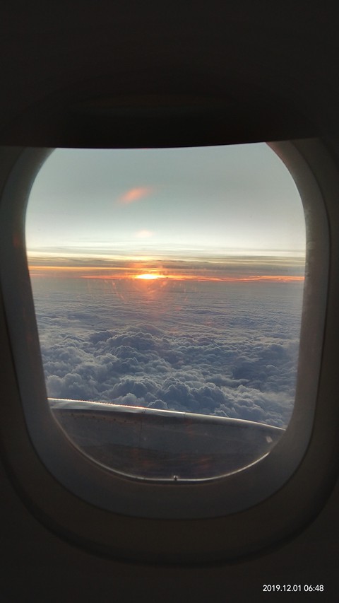 sunrise from aeroplane