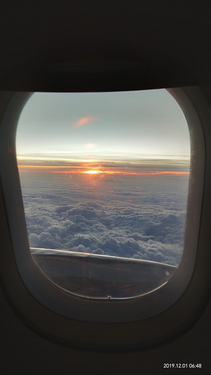 sunrise from  aeroplane