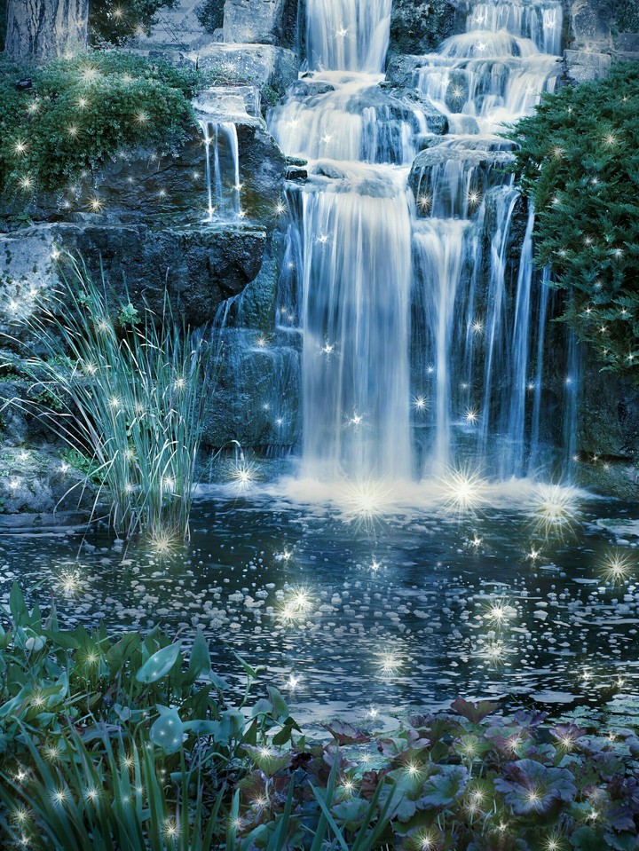 glitter waterfall 