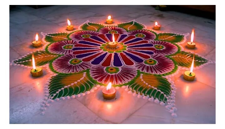 *Nice rangoli*