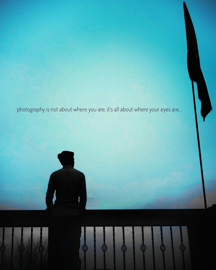 the blue sky.