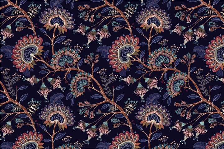 flowers paisley