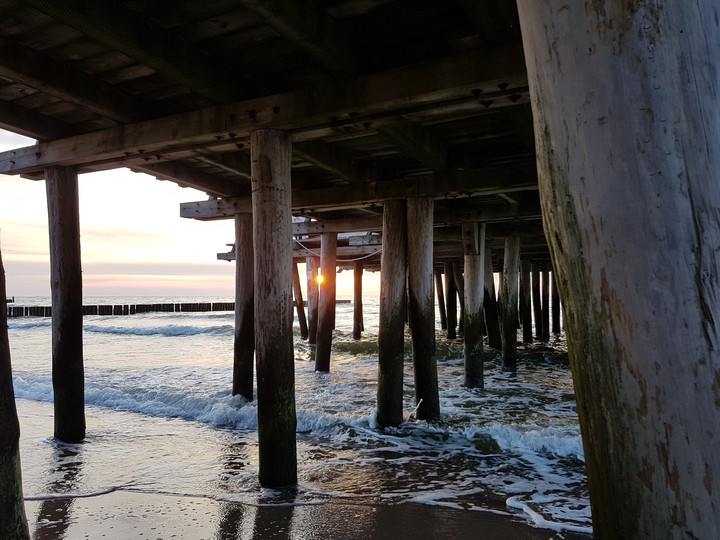 under the pier