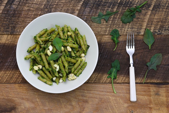 Spinach pesto pasta
