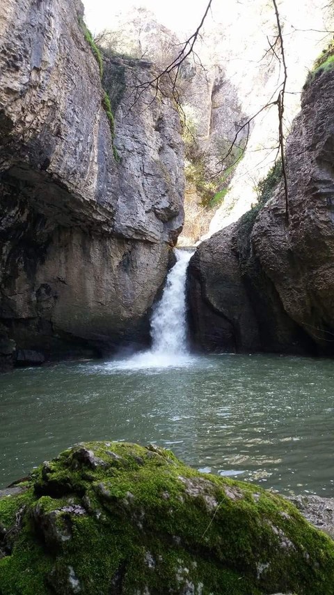 waterfall, places桌布
