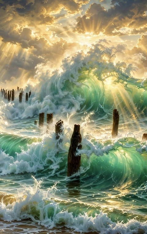 шпалери storm, tsunami