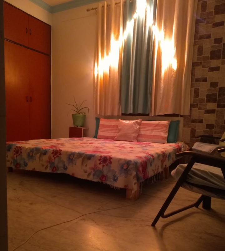 Bed with lights