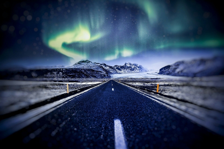 Black road