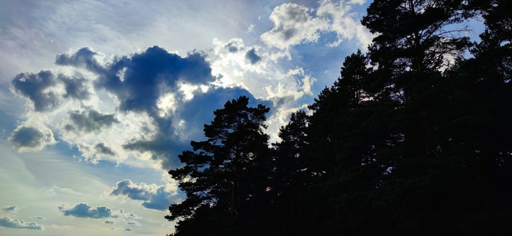 Sun behind clouds