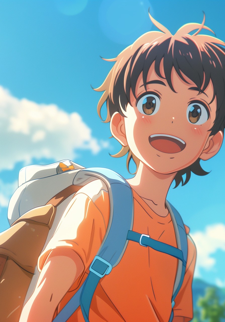 Anime boy school
