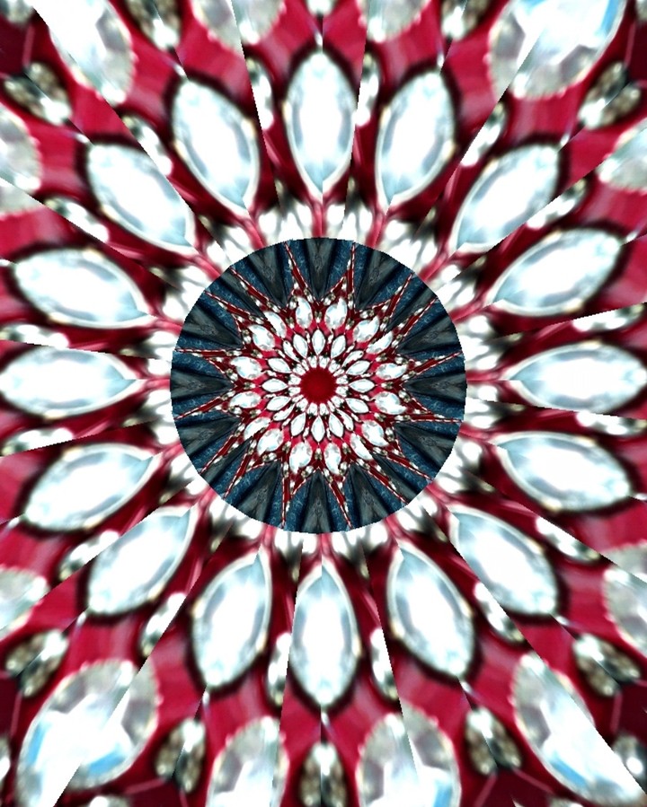 A purse at a Goodwill store kaleidoscope