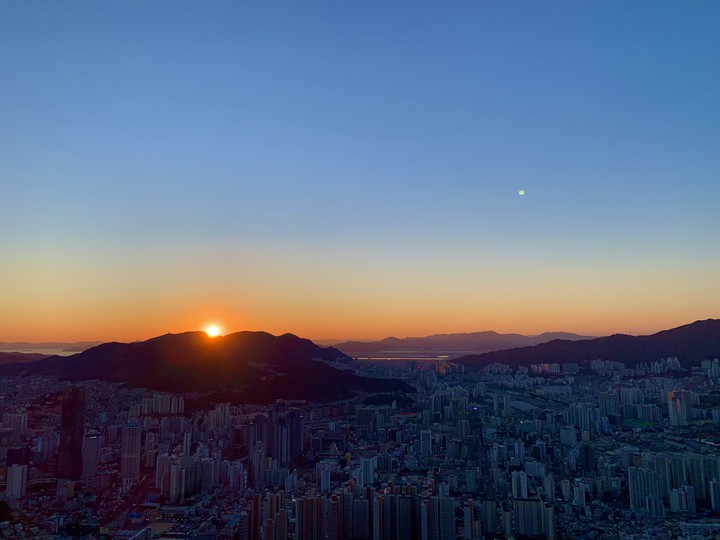 황령산 노을