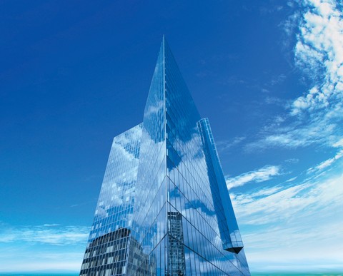 A Building Reflecting the Sky