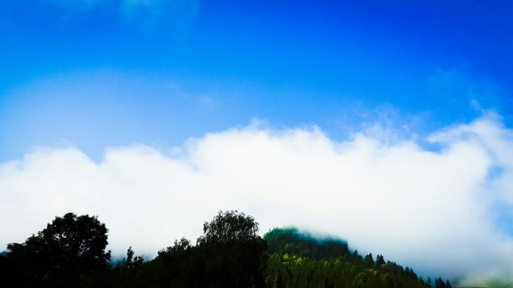 Hall in fog