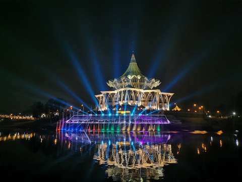 Night View of Architecture Kuching, Sarawak
